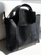 Классическая вместительная женская сумка арт. 650 ручной работы из натуральной кожи черного цвета 650_black фото 8 Boorbon
