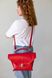 Стильна жіноча сумка незвичайної форми арт. Z003 ручної роботи з натуральної шкіри з легким глянцевим ефектом червоного кольору z003_black фото 7 Boorbon