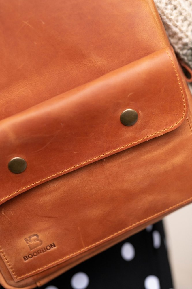 Стильний жіночий міні-рюкзак ручної роботи арт. 519 коньячного кольору з натуральної вінтажної шкіри