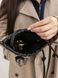 Мініатюрна сумка крос-боді на затяжках арт. Pouch з натуральної гладкої м'якої шкіри чорного кольору pouch_black_bronx фото 7 Boorbon