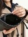 Мініатюрна сумка крос-боді на затяжках арт. Pouch з натуральної гладкої м'якої шкіри чорного кольору pouch_black_bronx фото 8 Boorbon