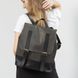 Універсальний жіночий рюкзак ручної роботи арт. 507 з натуральної вінтажної шкіри сірого кольору 507_brown_crh фото 1 Boorbon