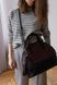 Жіноча сумка бриф кейс арт. Daily з натуральної шкіри з ефектом легкого глянцю чорно-бордового кольору Daily_grey фото 2 Boorbon