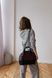 Жіноча сумка бриф кейс арт. Daily з натуральної шкіри з ефектом легкого глянцю чорно-бордового кольору Daily_grey фото 3 Boorbon