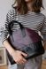 Жіноча сумка бриф кейс арт. Daily з натуральної шкіри з ефектом легкого глянцю чорно-бордового кольору Daily_grey фото 4 Boorbon