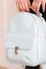 Жіночий міні-рюкзак ручної роботи арт.520 з натуральної шкіри з легким матовим ефектом блакитного кольору 520_khaki фото 4 Boorbon