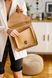 Женская деловая сумка арт. 640 ручной работы из натуральной кожи с легким глянцевым эффектом цвета капучино 640_brown_crzhh фото 5 Boorbon