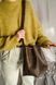 Женская сумка кисет арт. Bucket на затяжке ручной работы из винтажной натуральной кожи коричневого цвета bucket_brown фото 7 Boorbon