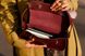 Женская сумка багет арт. 651 ручной работы из бордовой кожи с легким глянцем 651_brd фото 9 Boorbon