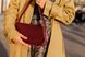 Женская сумка багет арт. 651 ручной работы из бордовой кожи с легким глянцем 651_brd фото 11 Boorbon