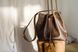 Женская сумка кисет арт. Bucket на затяжке ручной работы из винтажной натуральной кожи коричневого цвета bucket_brown фото 11 Boorbon