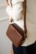 МІнімалістичниа жіноча сумка арт. 647 з натуральної шкіри з матовим ефектом коньячного кольору 647_black фото 3 Boorbon