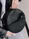 Круглая женская сумка через плечо арт. 630 ручной работы из натуральной винтажной кожи черного цвета 630_haki фото 5 Boorbon