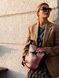 Жіноча сумка через плече ручної роботи арт. Z005 з натуральної шкіри з ефектом легкого глянцю бордового кольору z005_bordo  фото 5 Boorbon