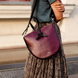 Женская сумка через плечо ручной работы арт. Z005 из натуральной кожи с эффектом легкого глянца бордового цвета z005_bordo  фото 1 Boorbon