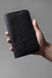 Мінімалістичне чоловіче портмоне ручної роботи арт. 207 з натуральної фактурної шкіри чорного кольору 207_black_flotar фото 2 Boorbon