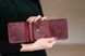 Жіночий гаманець на кнопці ручної роботи арт. 104 бордового кольору з натуральної вінтажної шкіри 104_cognk фото 2 Boorbon