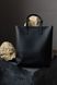 Класична жіноча сумка шоппер арт. 603 ручної роботи з натуральної шкіри з матовим ефектом чорногокольору 603_black_kr фото 8 Boorbon