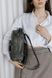Жіночий міні-рюкзак ручної роботи арт.520 з натуральної вінтажної шкіри сірого кольору 520_khaki фото 4 Boorbon