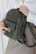 Жіночий міні-рюкзак ручної роботи арт.520 з натуральної вінтажної шкіри сірого кольору 520_khaki фото 5 Boorbon