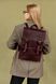 Вместительный женский рюкзак ручной работы арт. 510 из натуральной винтажной кожи бордового цвета 510_bordo фото 4 Boorbon