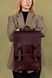 Місткий жіночий рюкзак ручної роботи арт. 510 з натуральної вінтажної шкіри бордового кольору 510_bordo фото 2 Boorbon