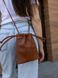 Мініатюрна сумка крос-боді на затяжках арт. Pouch з натуральної фактурної шкіри коньячного кольору pouch_cogn_flotar фото 5 Boorbon