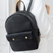 Стильный женский мини-рюкзак ручной работы арт. 519 черного цвета из натуральной винтажной кожи 519_black_savage фото 1 Boorbon