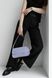 Жіноча сумка багет арт. 651 ручної роботи з натуральної шкіри лавандового кольору з легким глянцевим ефектом 651_brd фото 7 Boorbon