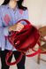 Классическая вместительная женская сумка арт. 650 ручной работы из натуральной кожи с эффектом легкого глянца красного цвета 650_black фото 5 Boorbon