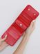 Гаманець на кнопці ручної роботи арт. 104 червоного кольору з натуральної глянцевої шкіри 104_cognk фото 5 Boorbon