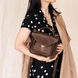 Жіноча ділова мініатюрна сумка арт. 640 mini ручної роботи з вінтажної натуральної шкіри коричневого кольору 640mini_brown фото 1 Boorbon