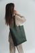 Классическая женская сумка шоппер арт. 603 ручной работы из натуральной винтажной кожи зеленого цвета