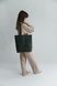 Класична жіноча сумка шоппер арт. 603 ручної роботи з натуральної вінтажної шкіри зеленого кольору 603_black_kr фото 7 Boorbon