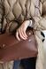 Зручна і стильна жіноча сумка арт. 639 ручної роботи з натуральної напівматової шкіри коньячного кольору  639_bordo фото 6 Boorbon