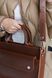 Зручна і стильна жіноча сумка арт. 639 ручної роботи з натуральної напівматової шкіри коньячного кольору  639_bordo фото 2 Boorbon