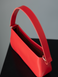 Изящная женская сумка арт. Baguette из натуральной кожи с легким глянцем красного цвета