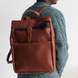 Стильный мужской рюкзак ручной работы арт. Lumber из натуральной винтажной кожи коньячного цвета